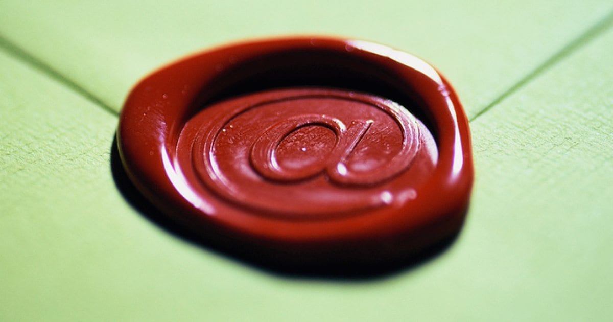 Wax seal on a letter