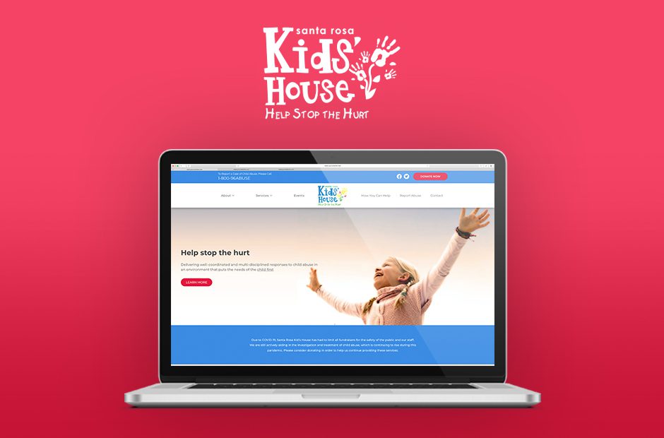 Santa Rosa Kids House's website design