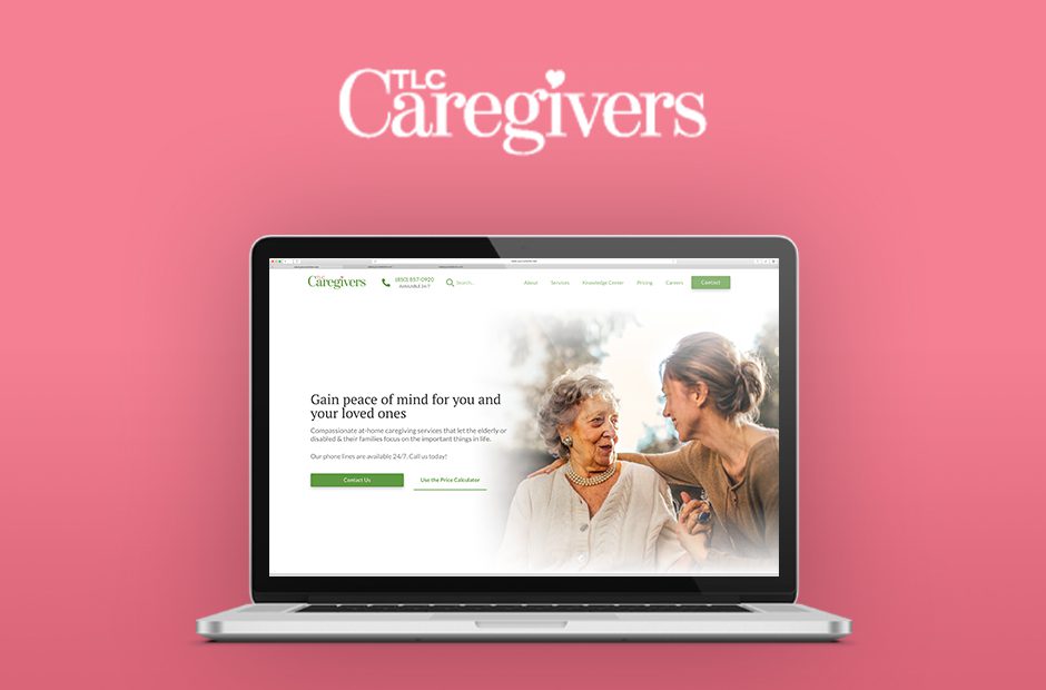 TLC Caregivers' website design